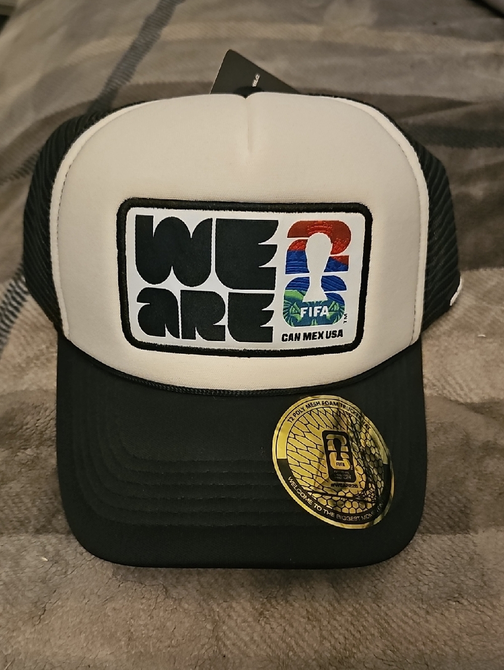 FIFA 'We Are' Black and White Trucker Hat
